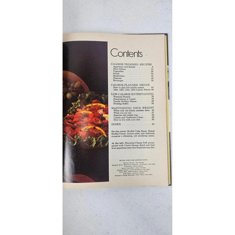 Better Homes and Gardens Calorie Counters Cookbook 1970‎ Vintage W/ Color Photos